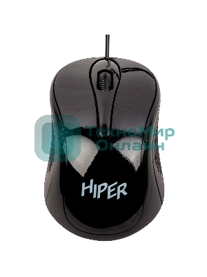Мышь проводная HIPER HOM-031 черный, 1000 dpi, USB, кнопки - 3
