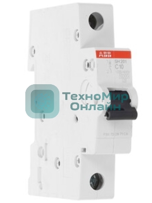 Выключатель автоматический модульный 1п C 10А 6кА SH201 ABB 2CDS211001R0104