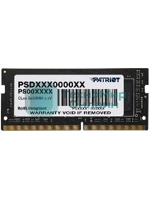 Оперативная память Patriot Signature, DDR4, 4GB (1x4 GB), 2666 MHz, CL19, SO-DIMM