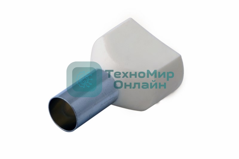 Наконечник штыревой втулочный изолированный Rexant F-14 мм 2х16 мм² (НШВи(2) 16-14/НГи2 16-14) слоновая кость