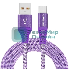 Кабель Crown USB - microUSB CMCU-3102M violet