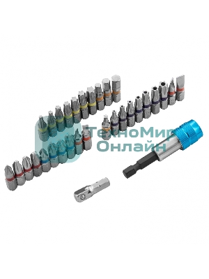 Набор бит Gross 11363 магнитный адаптер, сталь S2, пластиковый кейс, 32 предм.