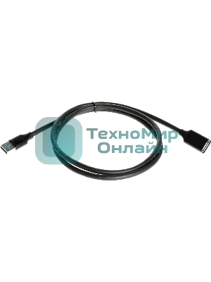Кабель удлинительный USB3.0 Am-Af 1m Telecom черный (TUS708-1M)