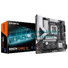 Материнская плата Gigabyte B860M EAGLE V2, LGA1851, Intel B860, 2xDDR5, 4xSATA, 2xM.2, 1xPCIe 5.0 x16, 1xPCIe 4.0 x4, 1xDP, 1xHDMI, 1x2.5Gb LAN, 3xUSB-A 5Gbps, 7xUSB-A 2.0, 1xUSB-C 5Gbps, 3x3.5 мм, 7.1, mATX