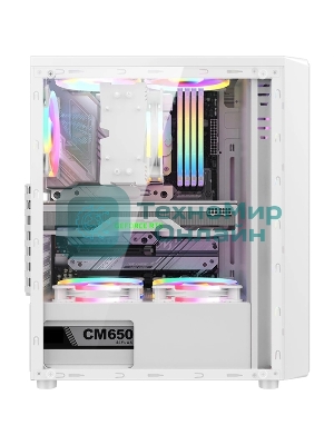 Компьютерный корпус Aerocool/Formula Mana белый без БП ATX 3x120мм 1xUSB 2.0 1xUSB 3.0 audio bott PSU
