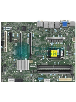 Материнская плата Supermicro MBD-X12SCA-F-B W-1200 CPU, 4 DIMM slots, Intel W480 controller for 4 SATA3 (6 Gbps) ports, RAID 0,1,5,10, 1 PCIe 3.0 x4, 2 PCIe 3.0 x16 slots, bulk
