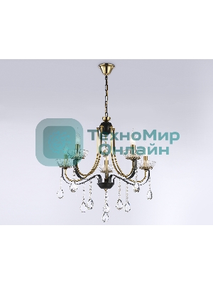 Светильник Ambrella light TR4952/5 BK/GD/CL черный/золото/прозрачный E14*5 max 40W D620*670
