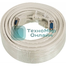 Кабель SVGA Ningbo CAB016S-30m VGA HD15 (m)/VGA HD15 (m) 30м феррит.кольца