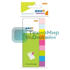 Закладки самоклеящиеся, индексы бумажные Stick`n 21689 50x12мм, 9 цветов в упаковке, 50 листов, европодвес