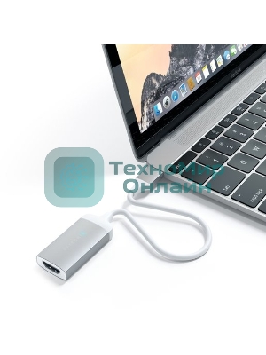 Адаптер Satechi Type-C to HDMI 4K 60HZ. Поддержка 4K/60Hz. Материал корпуса алюминий. Цвет серебряный.