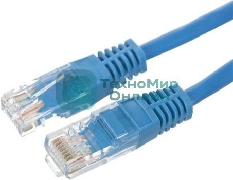Патч-корд NTSS NTSS-PC-UTP-RJ45-5e-3.0-LSZH-BU NTSS-PC-UTP-RJ45-5E-3.0-LSZH UTP RJ-45 вил.-вилка RJ-45 cat.5e 3м синий LSZH (уп.:1шт) 26AWG