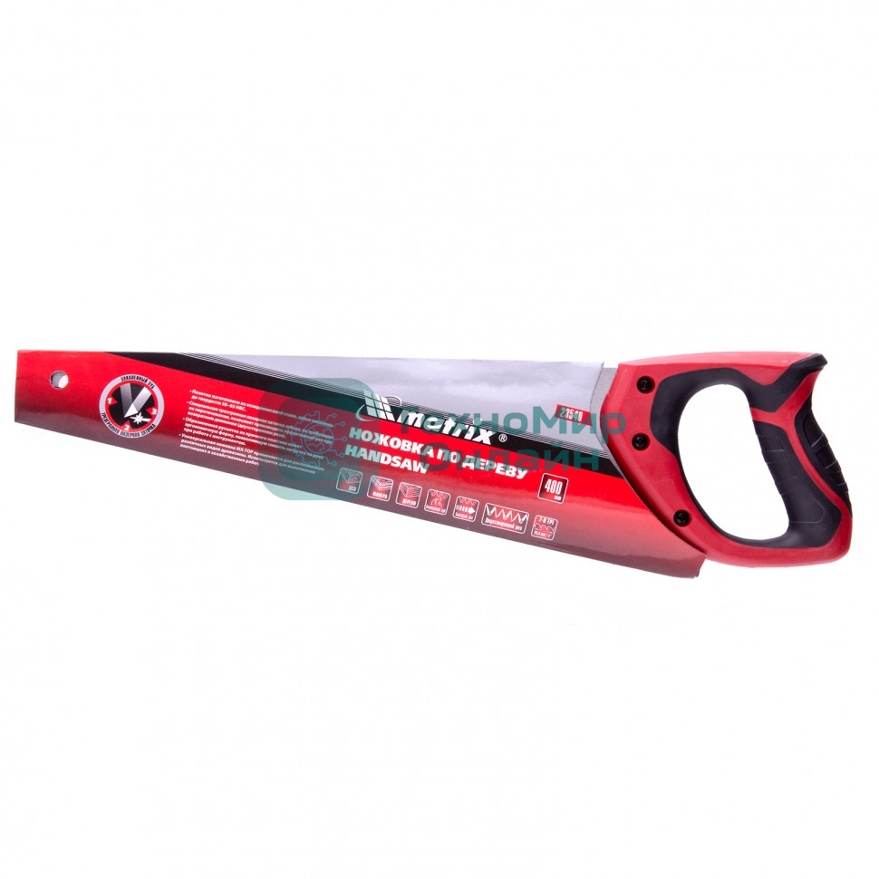 Ножовка Matrix по дереву, 400 мм, 7-8 TPI, зуб - 3D, каленый зуб, двухкомпонентная рукоятка