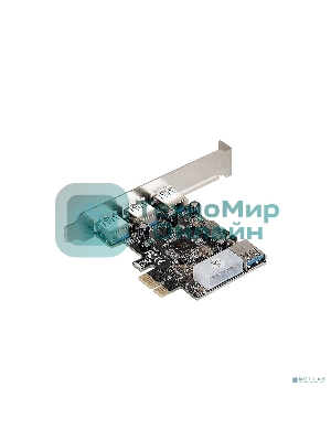 Контроллер ExeGate EXE-367 PCI-E 2.0, 3*USB 3.0 ext + 1*USB 3.0 int, разъем доп.питания (OEM)