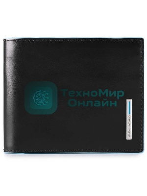 Кошелек мужской Piquadro Blue Square PU3891B2R/N, натур.кожа, черный