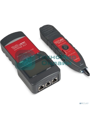 Тестер Cabeus, кабельный, с дисплеем, питание: батарейки, корпус: пластик, (CT-LCD-RJ45-Scan)
