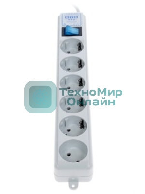 Фильтр-удлинитель PowerCube PRO (SPL(5+1)-16B-P-3M) 3.0 м, LC контур - подавление В/Ч помех, 16А/3,5кВт