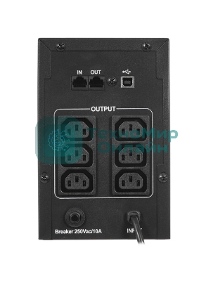 Источник бесперебойного питания ExeGate EP285484RUS SpecialPro Smart LLB-1000.LCD.AVR.C13.RJ.USB 1000VA/650W, LCD, AVR, 6*IEC-C13, RJ45/11, USB, черный