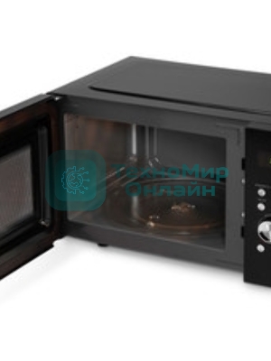 Микроволновая печь Hyundai HYM-D2078 черный/серебристый, 23 л, 800 Вт, переключатели - кнопки, поворотный механизм
