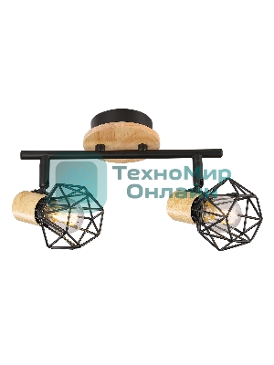 Светильник Ambrella light TR8752/2 BK/WD черный/дерево IP20 E27/2 310*115*200