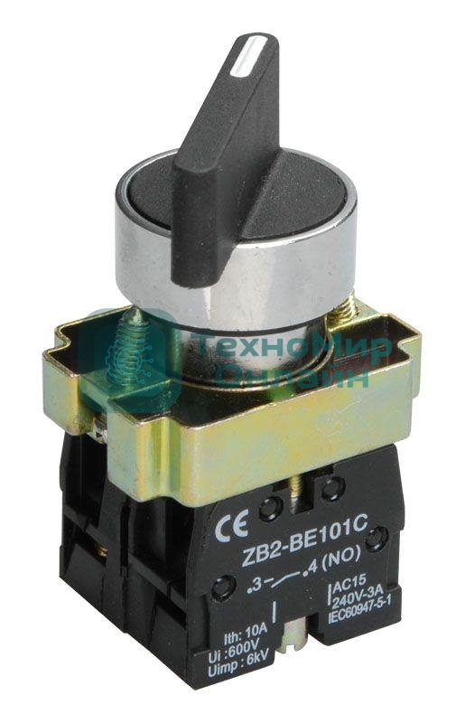 Переключатель LAY5-BJ25 на 2 полож. черный I-O дл. ручка IEK BSW70-BJ-2-K02