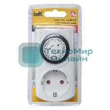 Розетка-таймер IEK ERT-20-1-16-S-30-0-20-K01 РТМ-1 механ. 30мин 24ч 48on/off 16А IP20