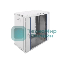 Шкаф телеком. настенный разборный 12U (600х350) дверь стекло,цвет черный (ШРН-Э-12.350-9005) (1 коробка)