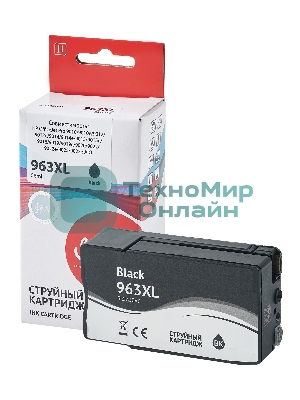 Картридж струйный Sakura 3JA30AE (№963XL Black) для HP, черный, 58 мл., 2000 к.