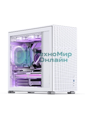 Компьютерный корпус без блока питания Case JONSBO D41 MESH, Midi-Tower, TG, no fan, 1xUSB-A 3.2 + 1xUSB-C 3.2, ATX, mATX белый