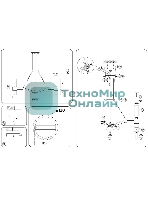 Люстра Ambrella light LH55114/6 BS/FR/TI латунь/белый матовый/янтарь E14*6 max 40W D650*1080