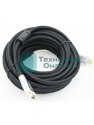 Кабель аудио-видео Behpex HDMI (m)/HDMI (m) 10м. феррит.кольца позолоченные контакты черный