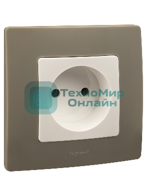 Розетка 2К винты, белый ETIKA