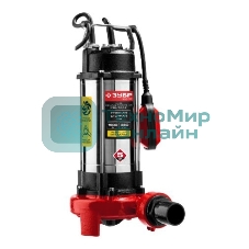 Насос ЗУБР НПФ-1500-Р фекальный погружной 1500Вт пропускная способность 380 л/мин напор 15м чугунн