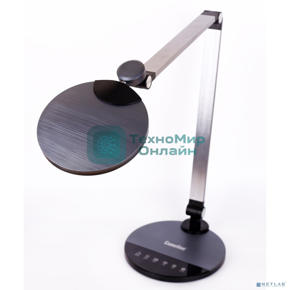 Светильник настольный Camelion KD-865 C48 черный металлик LED (10 Вт,230В,600 лм,сенс.рег.ярк и цвет.темп)