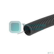 Труба гофрированная ПНД d16мм с протяж. черный (уп.100м) ДКС 71716