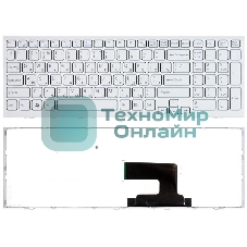 Клавиатура для ноутбука Sony Vaio VPC-EH VPCEH белый с белой рамкой