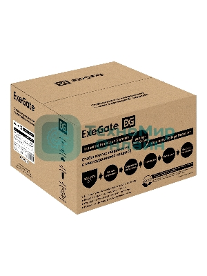 Стабилизатор напряжения настенный ExeGate Master Turbo XV-5000 (5000ВА, вход 80-265В, цветной дисплей, выход 220В±8%, КПД 98%, 5 уровней защиты, задержка, усиленный метал.корпус, клем.колодка+2*Schuko, RTL)