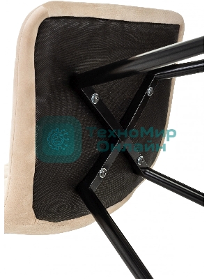 Стул для дома Бюрократ CH-K1_4 комплект 4 шт бежевый Holland 06 металл черный на ножках