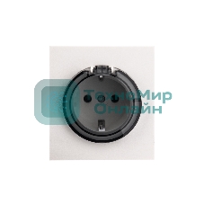 Розетка Kranz STRONG 1-ая с/з с/у, со шторками и крышкой 16А жемчуг