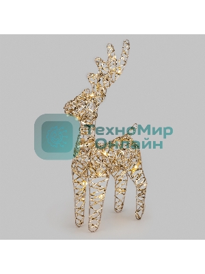 Светодиодная фигура Neon-night Олень 34см, цвет свечения теплый белый, питание 2хAA (не в комплекте)