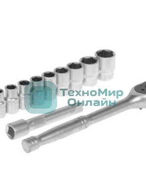 Набор торцевых головок Rexant 1/2, двенадцатигранные, CrV, 10 шт., 10-24 мм
