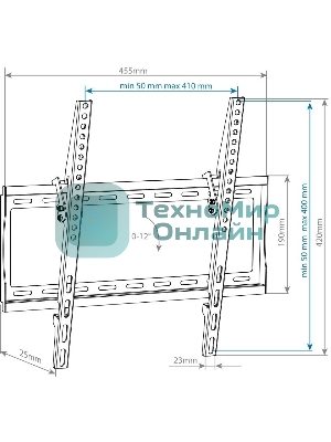 Кронштейн для телевизора Arm Media STEEL-4 черный 22