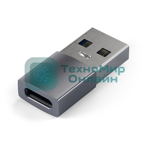Адаптер Satechi USB Type-A to Type-C. Цвет серый космос.