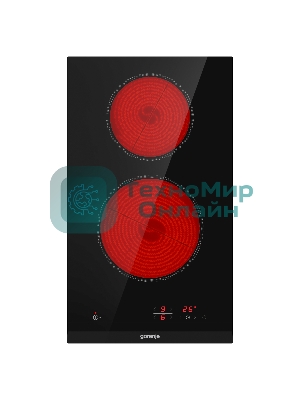 Варочная панель Gorenje ECT321BCSC, конфорок: 2 шт., стеклокерамика, независимая, черный