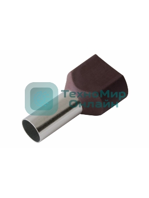 Наконечник штыревой втулочный изолированный Rexant F-14 мм 2х10 мм² (НШВи(2) 10-14/Ги2 10-14) красный