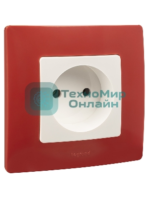 Розетка 2К винты, белый ETIKA