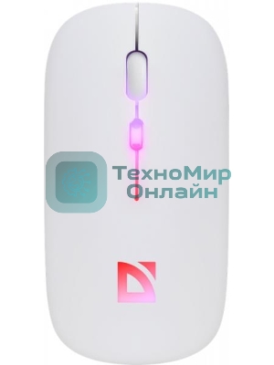 Мышь беспроводная Defender Touch MM-997 белый, 1600 dpi, радиоканал, Bluetooth, USB, кнопки - 4
