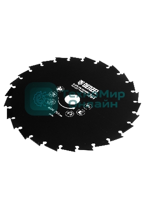 Диск для триммера Denzel c долотообразной формой зуба, 230 х 25,4 мм, 26 зубов