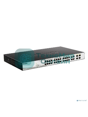 Коммутатор DGS-1210-28P/F5A Настраиваемый L2 PoE-коммутатор, 24x1000Base-T, 4хCombo 1000Base-T/SFP