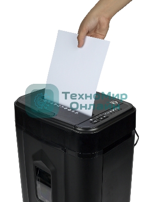 Шредер Heleos АП20-4 черный с автоподачей (секр.P-4) перекрестный 131лист. 20лтр. скрепки скобы пл.карты