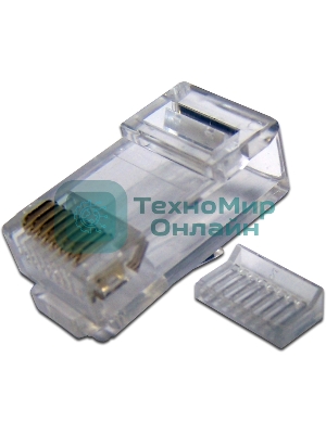 Коннектор LANMASTER (TWT-PL45-8P8C-6V) UTP Cat.6 RJ45 прозрачный (упак.: 100 шт)